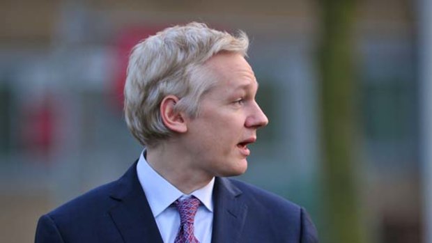 WikiLeaks founder Julian Assange in London.