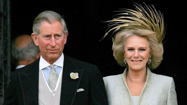 Prince Charles and Camilla, Duchess of Cornwall, after their wedding in 2005. 