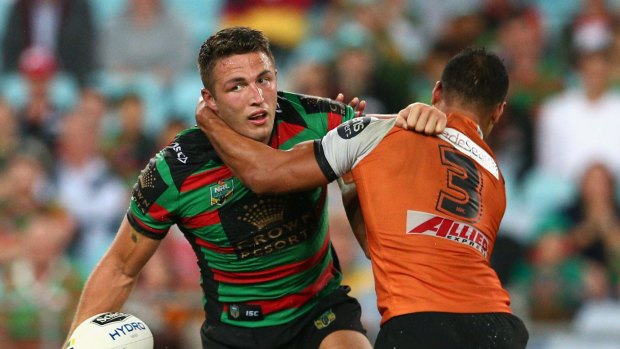 Slammin' Sam: Sam Burgess was outstanding in the loss to the Titans.