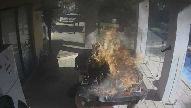 CCTV captures lithium battery power tool fire