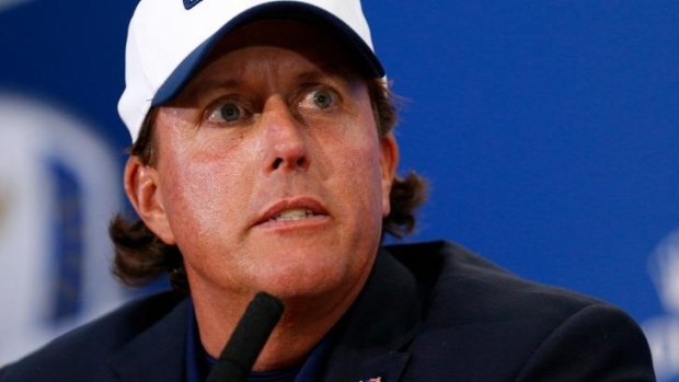 No diplomacy: Phil Mickelson continued his criticism of Tom Watson in the post-round media conference.