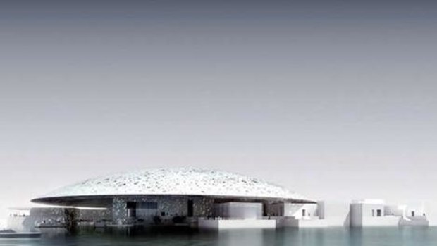 A computer image of the the Abu Dhabi Louvre will look like.