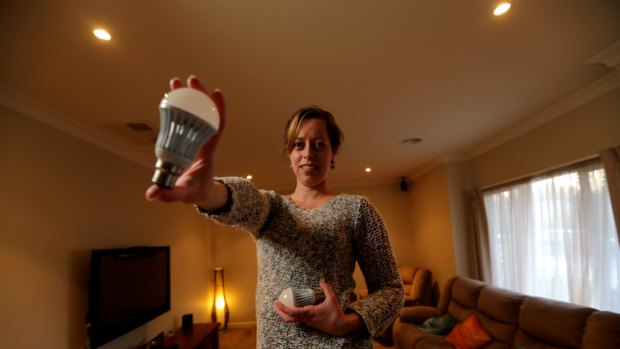 Lights switch: Nicola Oldridge has changed to longer-lasting LED bulbs.