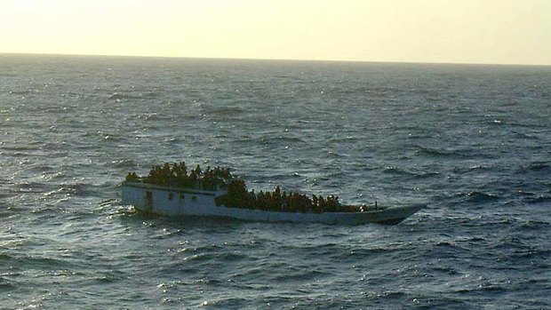 The latest asylum seeker boat near the coast of Christmas Island.