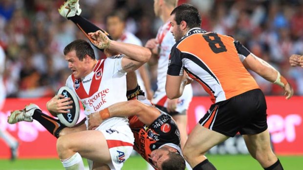 Impressive ... Brett Morris's performance against Wests Tigers was electrifying.
