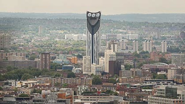 The wind-powered tower block known as the Razor at the Elephant and Castle in south London.