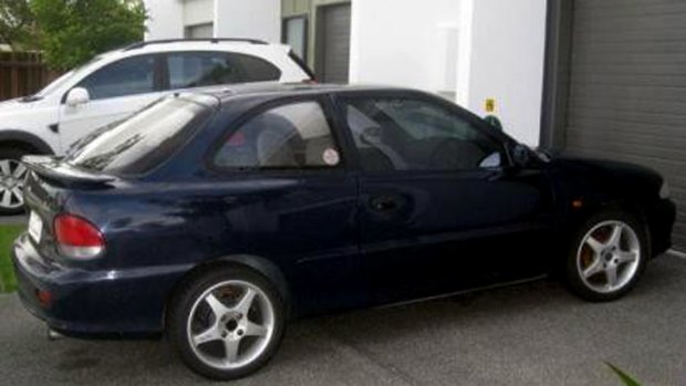 Police are looking for a woman who was driving a Hyundai Excel similar to this one at the time of the attack.