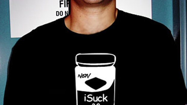 The new t-shirt proclaiming the Vegemite iSnack as a 'epic fail'.