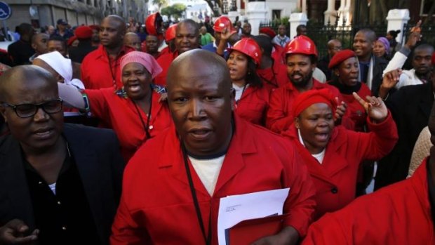 Julius Malema: Leader of the opposition Economic Freedom Fighters.