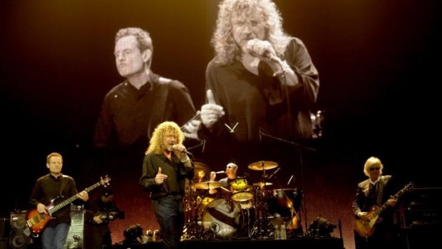 Robert Plant, Jimmy Page, John Paul Jones and Jason Bonham of Led Zeppelin perform in London in 2007. 