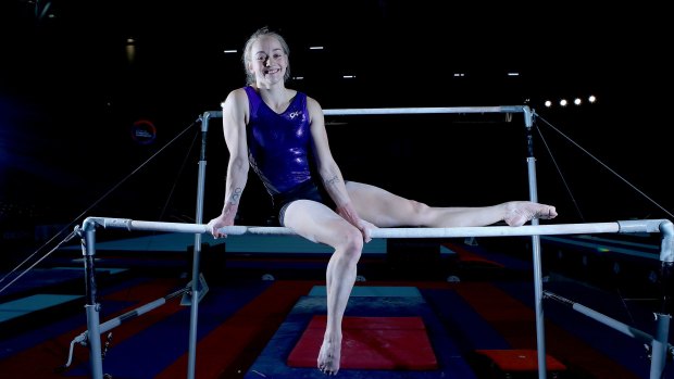 Chasing an Olympics spot: Larrissa Miller is a two-apparatus specialist and competes on the uneven bars and on floor. 