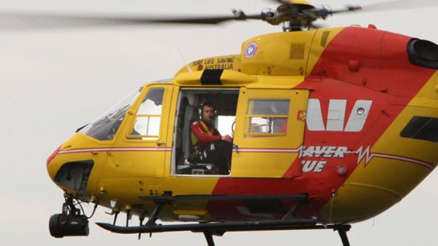 A Surf Life Saving helicopter.