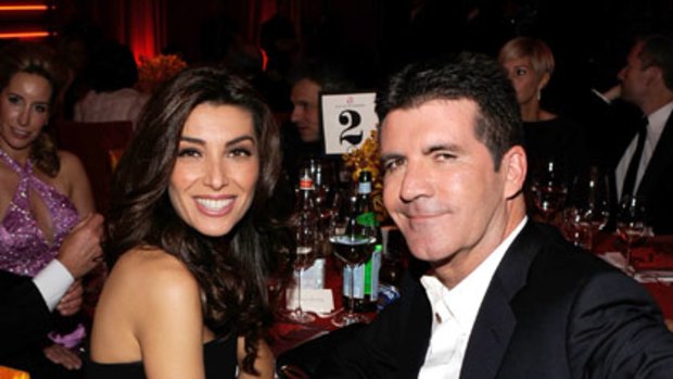 Engaged ... Simon Cowell and fiancee Mezhgan Hussainy.