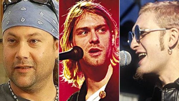 Grunge deaths ... Mike Starr, Kurt Cobain and Layne Staley.