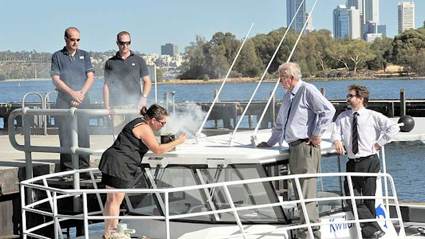 The smoking ceremony for the new vessel.