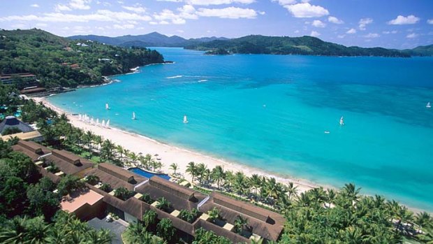 A birdseye view of Catseye Bay.