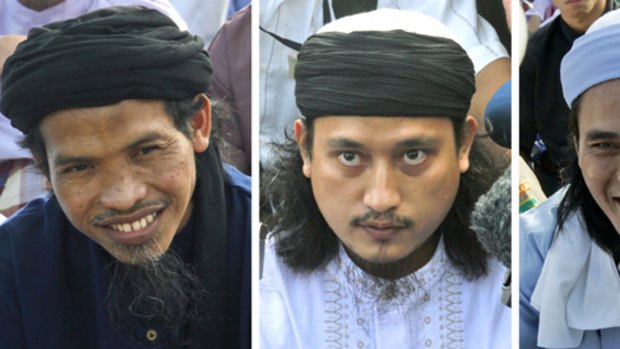 Executed Bali bombers (l-r) Ali Ghufron, Imam Samudra and Amrozi Nurhasyim.
