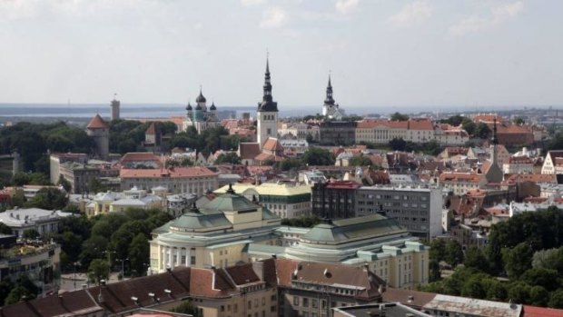 The Estonian capital of Tallinn. Russia says it has the right to protect Russian-speakers outside of its borders.