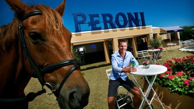 Peroni's manager of premium beer, Richard Oppy, is all set.