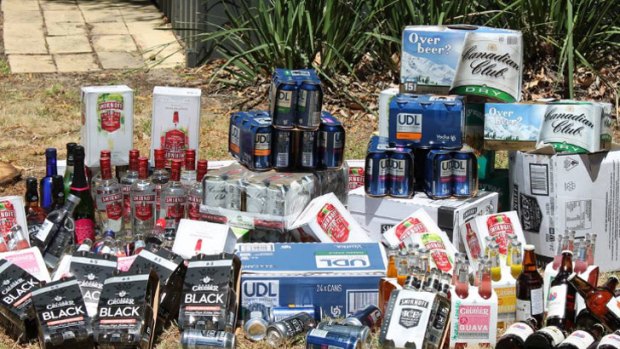 Alcohol with an estimated net value of more than $2,000 was confiscated by Dunsborough police.