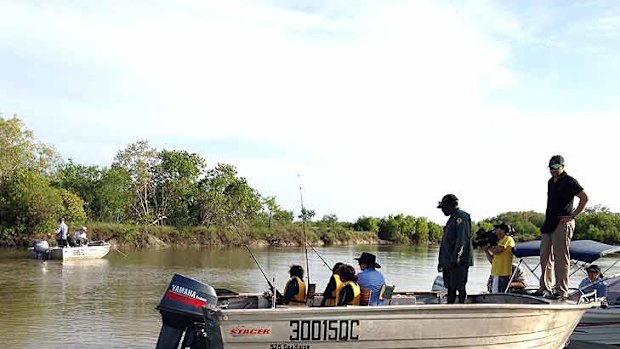 Anna Bligh fishing in Far North Queensland on Saturday, February 25.