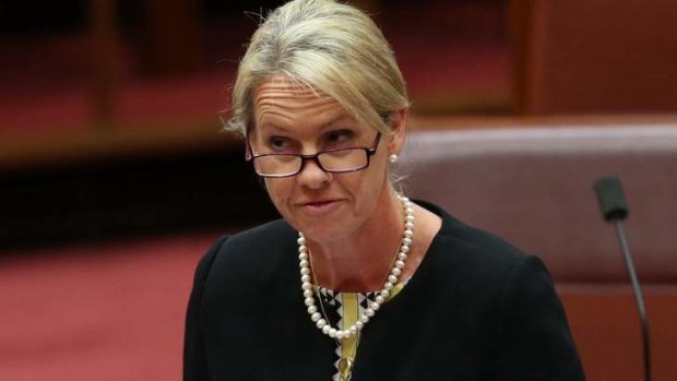 Vanishing act: Assistant Health Minister Fiona Nash and the rating system that was taken offline.