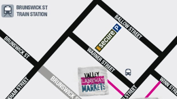 The two Valley Laneway Markets locations.