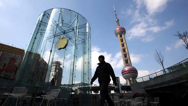 An Apple store in Shanghai, China.