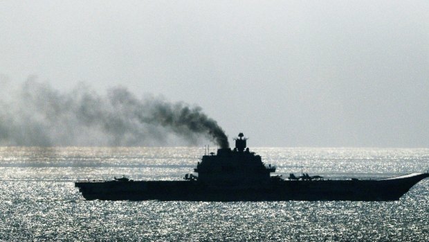 The Russian aircraft carrier Admiral Kuznetsov.