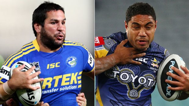 Movement at Parramatta ... Carl Webb, left, is retiring while Willie Tonga is the club's new recruit.