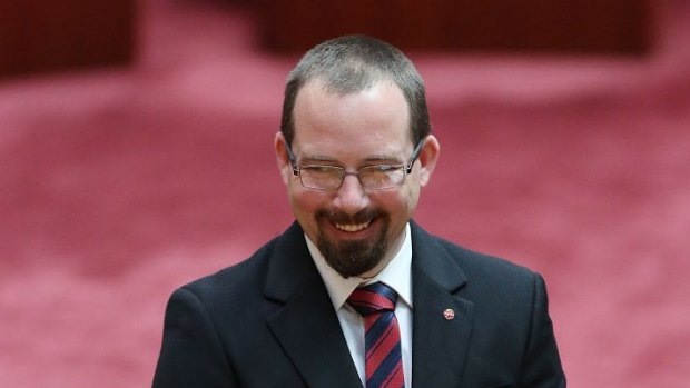 Ricky Muir, from the Motoring Enthusiast Party, has begun his Senate career representing Victoria. 