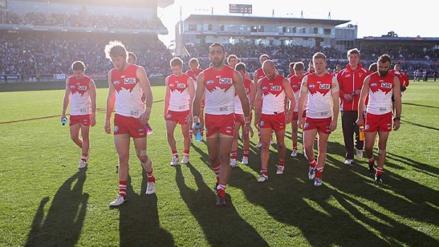 The Cats soundly defeated eventual premiers Sydney at their home ground in round 23.