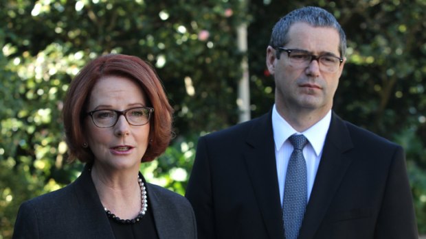 Juila Gillard and Stephen Conroy announce new rules prohibiting live betting odds during sports broadcasts.