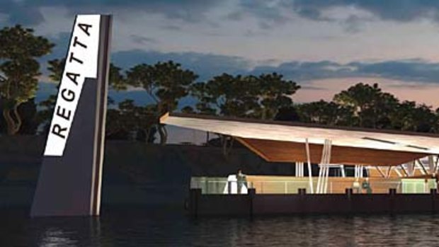The prize-winning ferry terminal design.