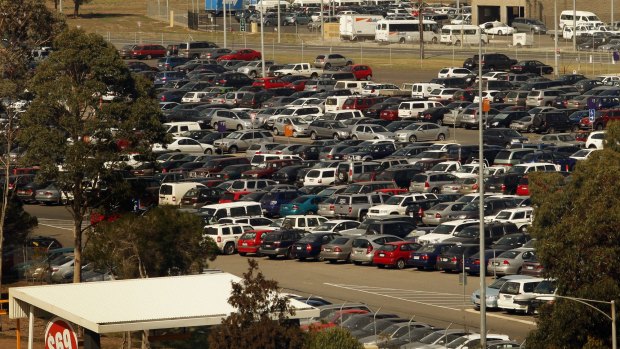 The long-term car park at Melbourne Airport has almost 14,000 paid parking bays.