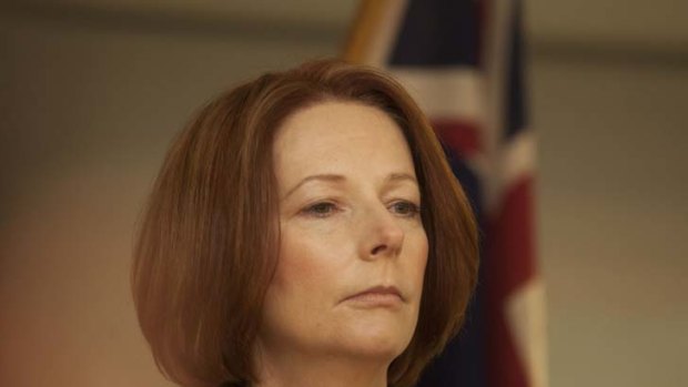Paying tribute ... Julia Gillard.