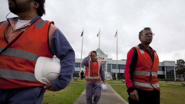 Toyota workers are due to walk out of the Altona North plant for the final time by 2017.