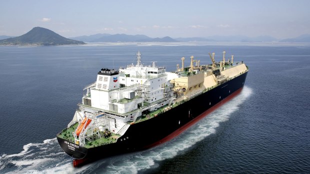 Chevron's Asia Energy LNG tanker, which will export from the Gorgon and Wheatstone projects in Western Australia to customers in Asia.
