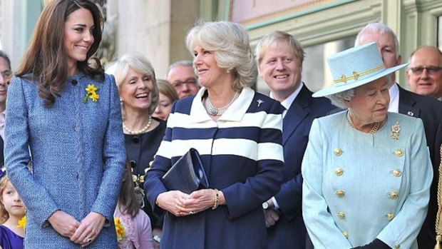 Fashion fan ... the Duchess of Cambridge in a blue coat Missoni coat.