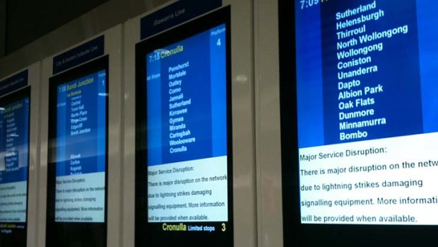Delays ... there was major disruption on Sydney's train network last night.