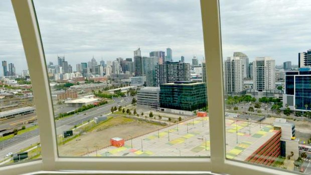 The view from the Melbourne Star Observation Wheel. Many of the sights featured in the on-board commentary can't be seen from the wheel.