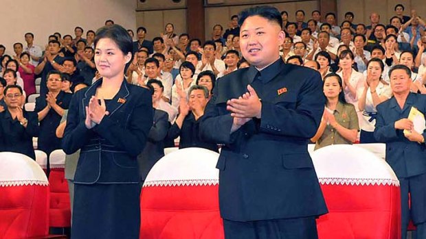 Lover and songstress ... the mystery woman, pictured, has been revealed to be a singer who is in a relationship with the North Korean leader Kim Jonh-un.