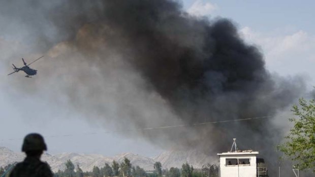 Simultaneous attacks ... Taliban militants launched their biggest offensive of the year.