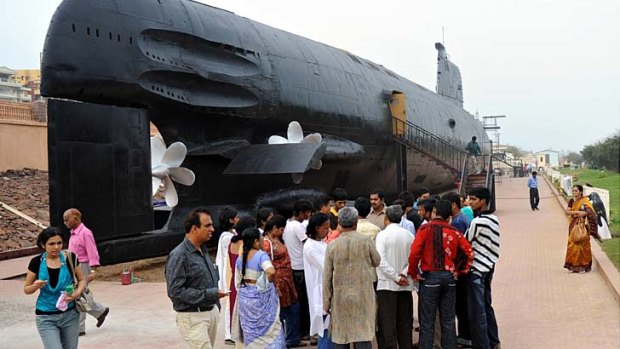 An older Indian submarine preserved as a museum.