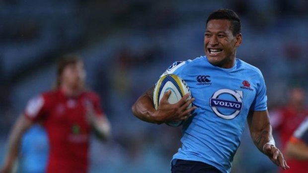 Looking good for the No.15 jersey: Waratahs star Israel Folau.