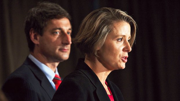Standing strong ... the NSW Premier, Kristina Keneally, with the Treasurer, Eric Roozendaal.