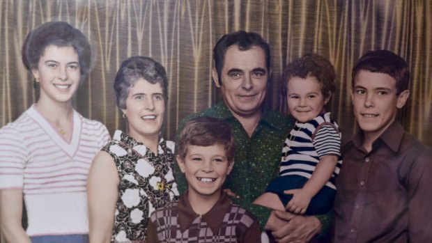 The Comelli family. Father Bruno, centre, died of as a result of exposure to asbestos, said to have come from James Hardie's Brooklyn plant.