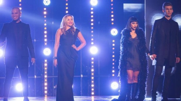 X Factor judges Stan Walker, Melanie Blatt, Natalia Kills and Willy Moon.