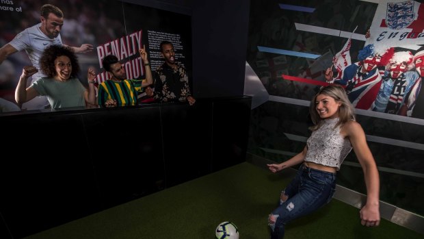 Visitors can try their hand (or foot, as it were) at scoring during a penalty shoot out.