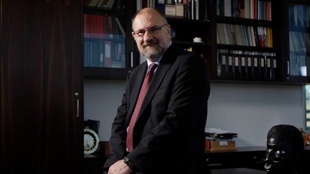 The calm before the storm: then ombudsman Allan Asher in his Canberra office in July 2011.